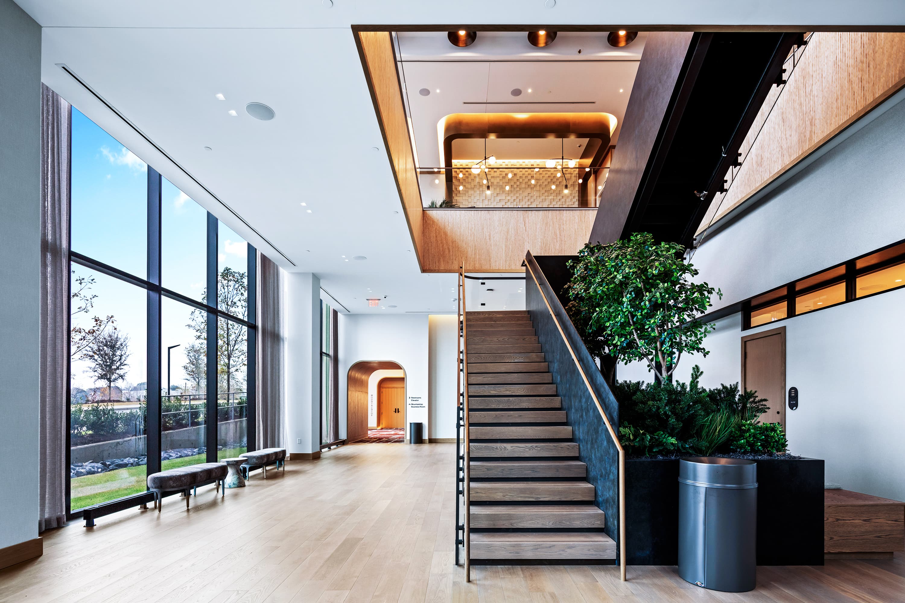 Staircase to lobby